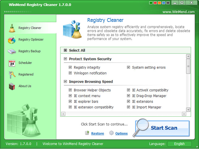 WinMend Registry Cleaner 1.8.1 Multilingual Portable
