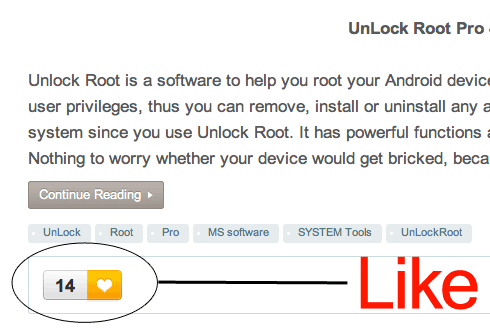 Like-button instead of ratings